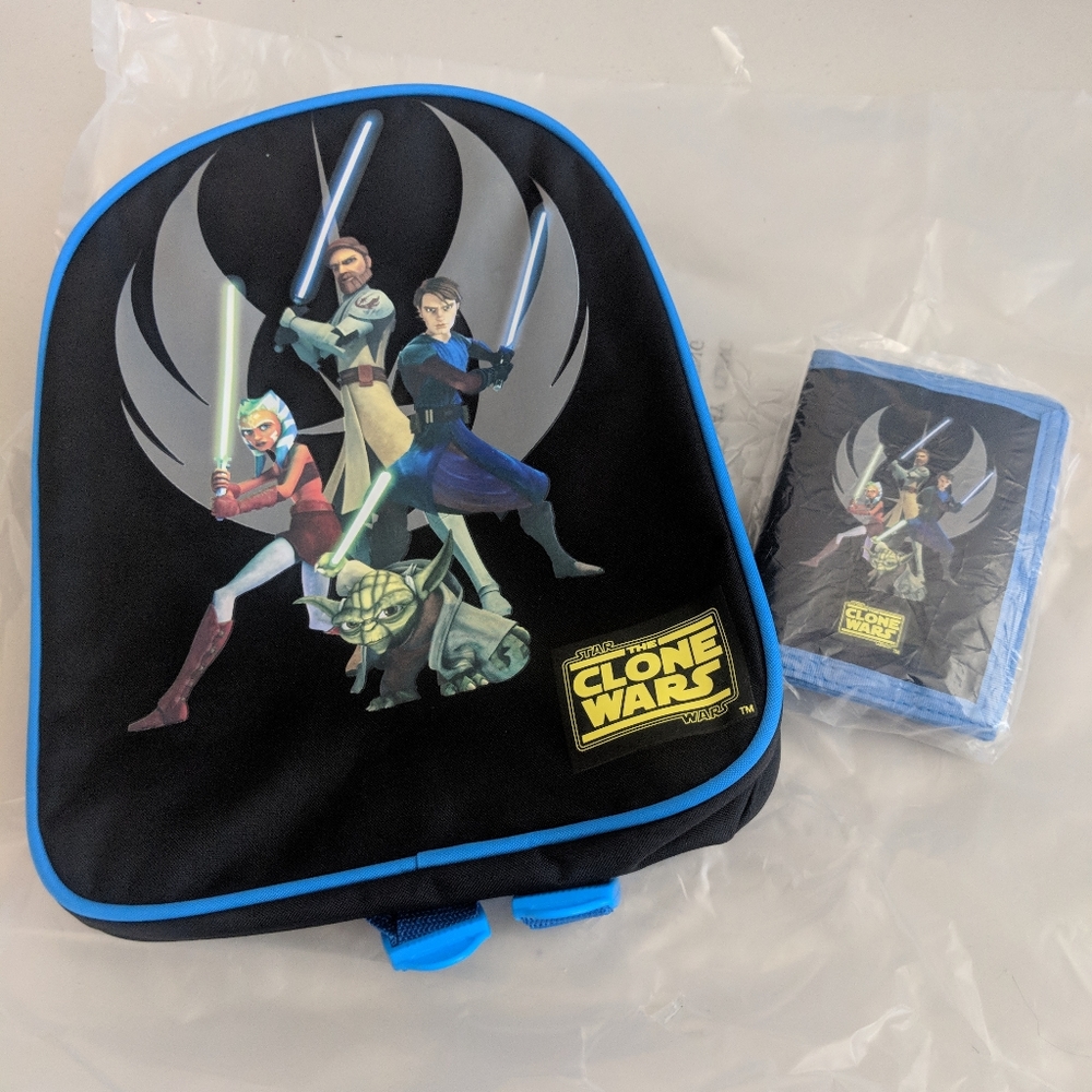 Kids Star Wars Back Pack Wallet Back to School Supplies Gift Accessories